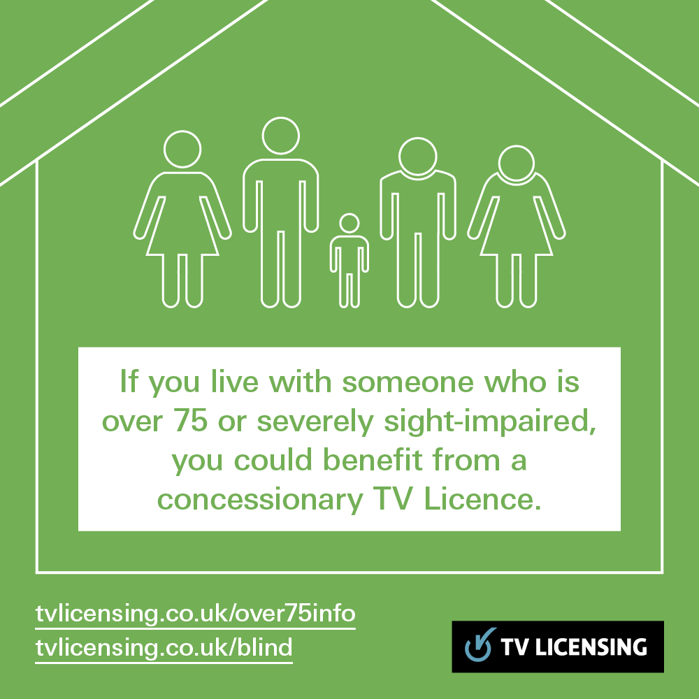 TV Licence Concessions are available